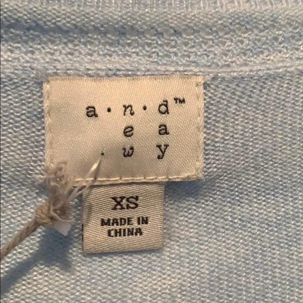 A New Day V-Neck Casual Pullover Sweater Light Blue Women’s Sz XS NWT